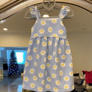 Zara Kids Blue and White Sunflower Dress